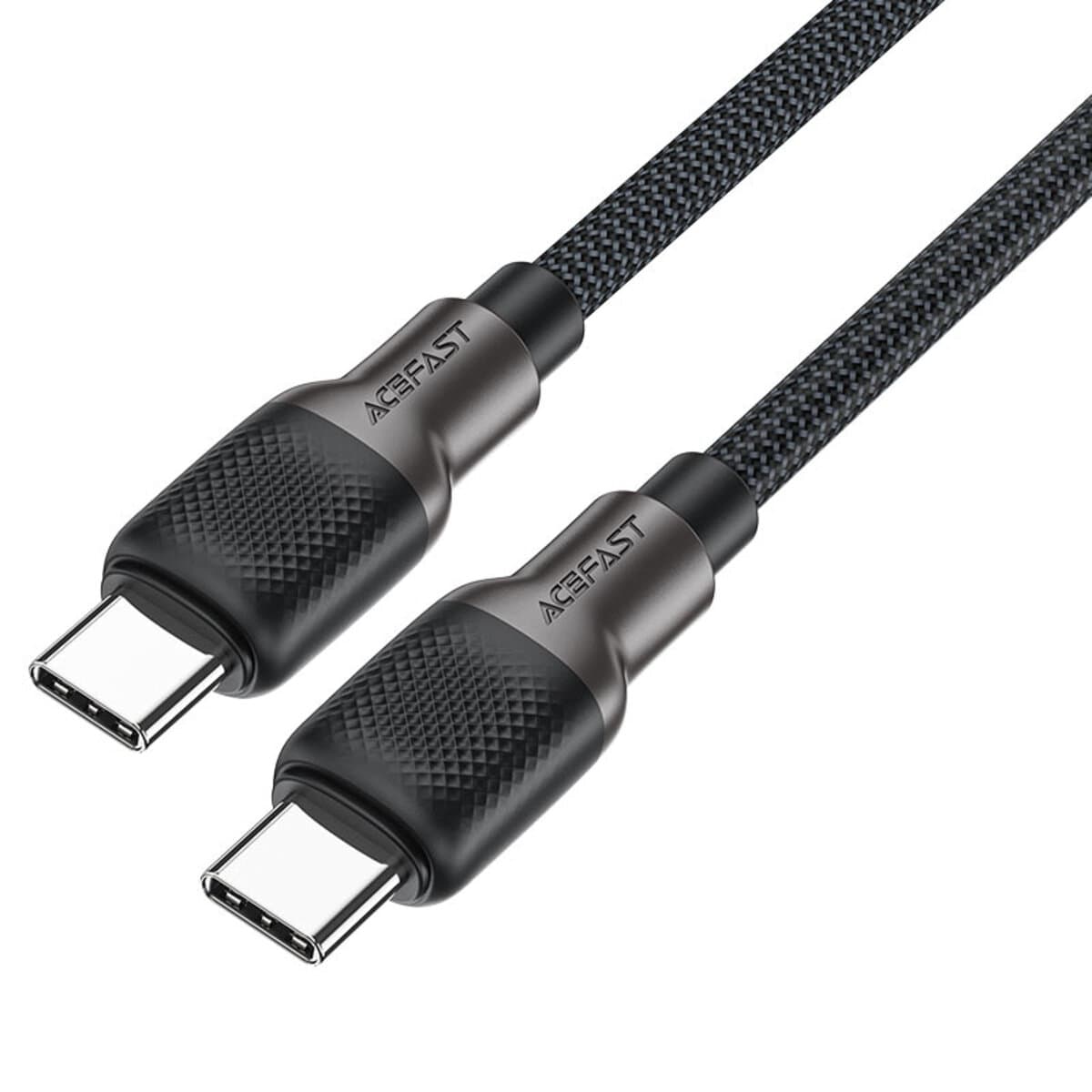 Кабель ACEFAST C10-03 Type-C to Type-C 3A 60W 1.2m silicone zinc connectors Black