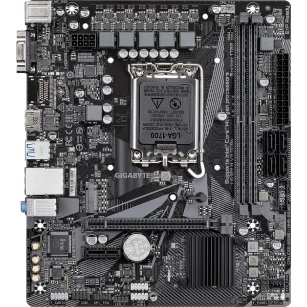 Материнська плата Gigabyte H610M H V3 DDR4 s1700 H610 2xDDR4 HDMI VGA 4xSATA M.2 mATX (H610M H V3 DDR4)