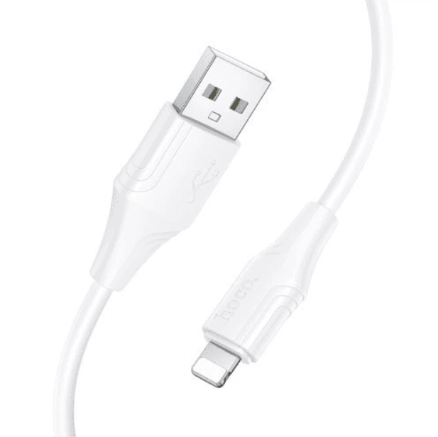 Кабель HOCO X124 Bien PD27W 1m silicone charging data cable USB to Lightning White