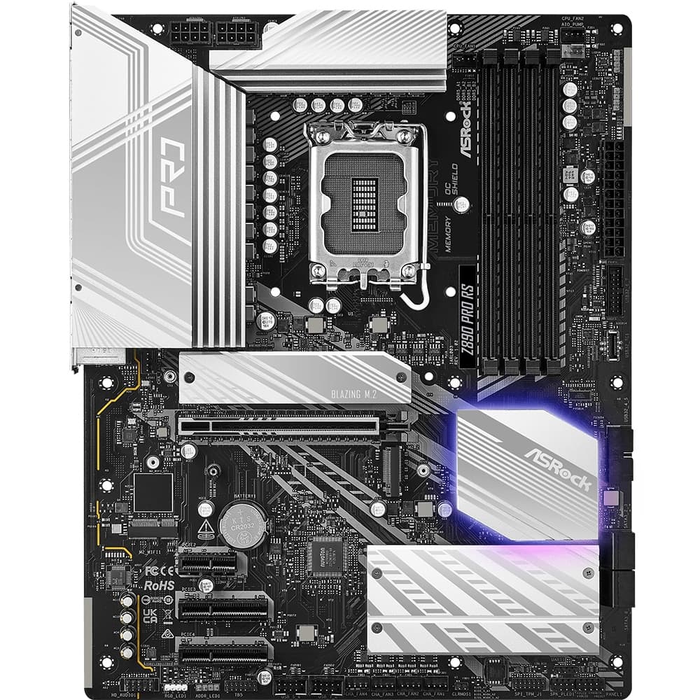 Материнська плата AsRock Z890 PRO RS 1851/Z890 4*DDR5 PCIex16 HDMI/DP/TB4 4xSATA 4xM.2 2 2.5Glan 7.1c ATX (Z890 PRO RS)