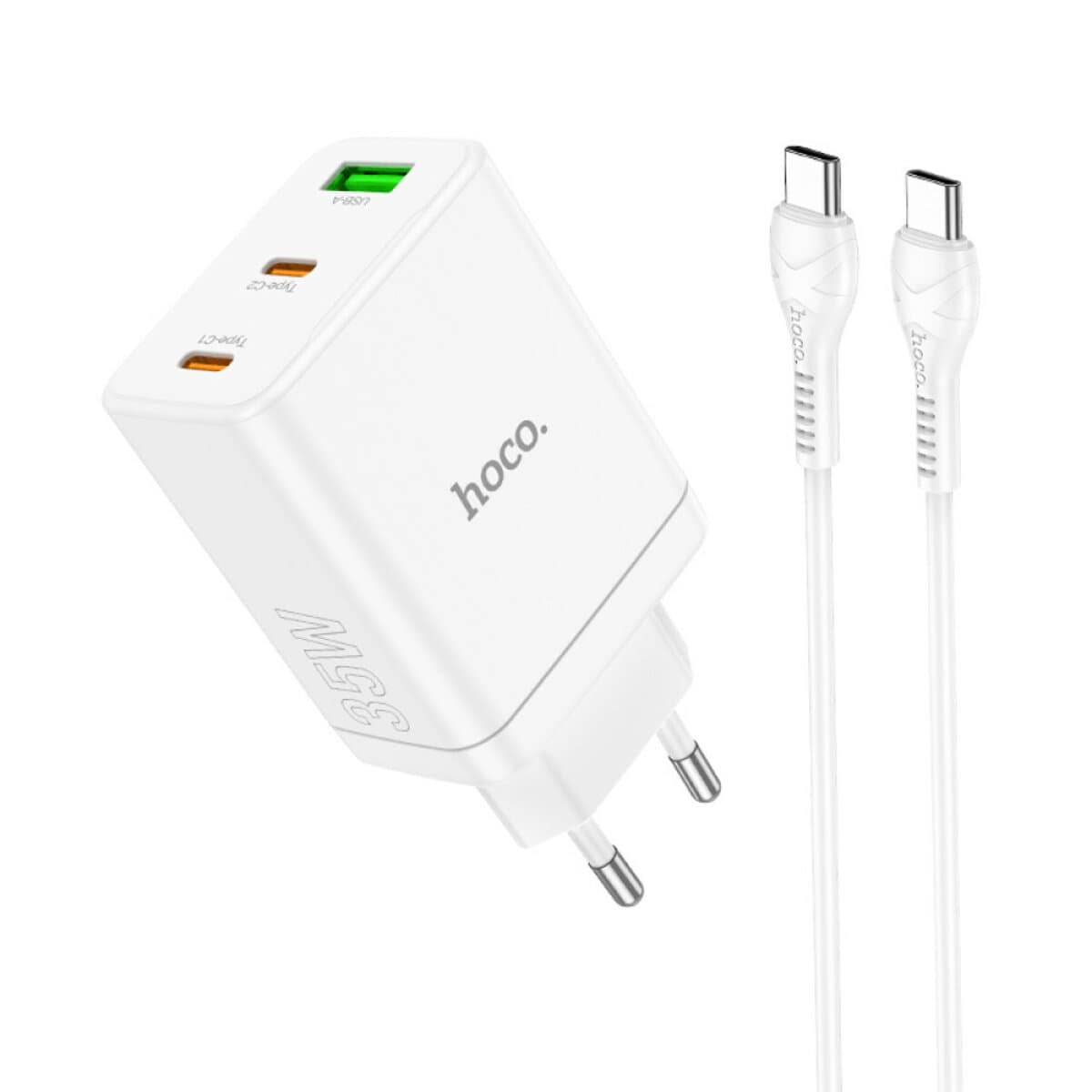 Зарядное устройство HOCO N33 Start three-port PD35W 2C1A Charger Set Type-C to Type-C cable White