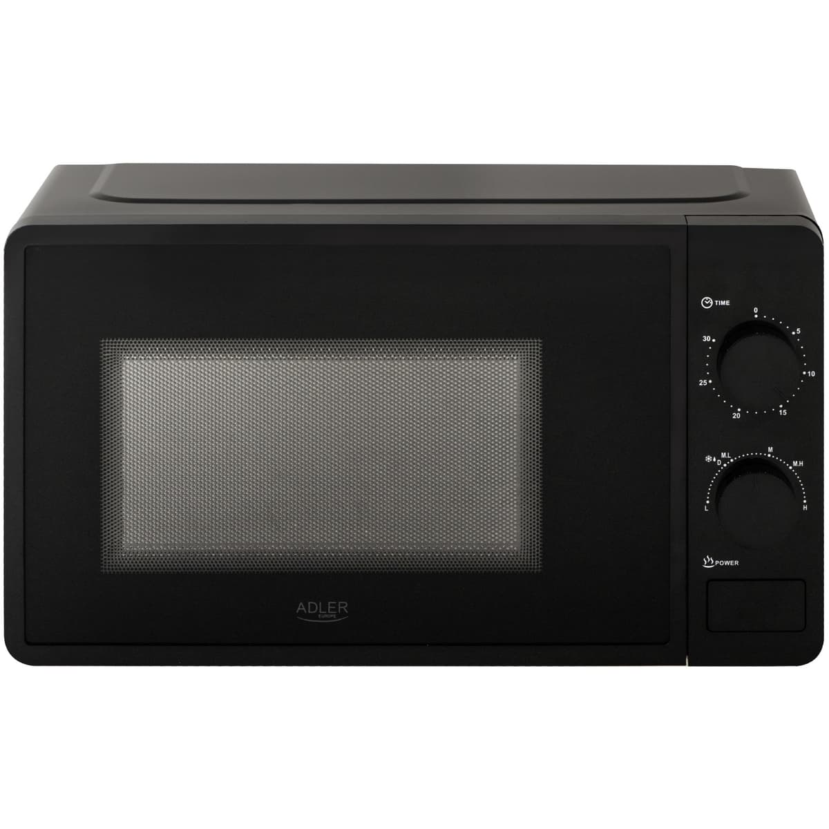 Мікрохвильова піч Adler AD 6206 20л 700W 700W механічне управління ручка Black (AD6206)