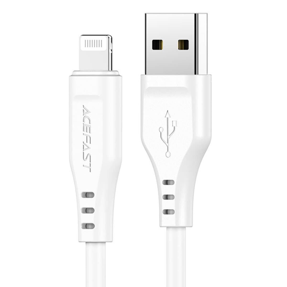 Кабель ACEFAST C3-02 USB to Lightning 2.4A 1.2m TPE connectors White (AFC3-02W)