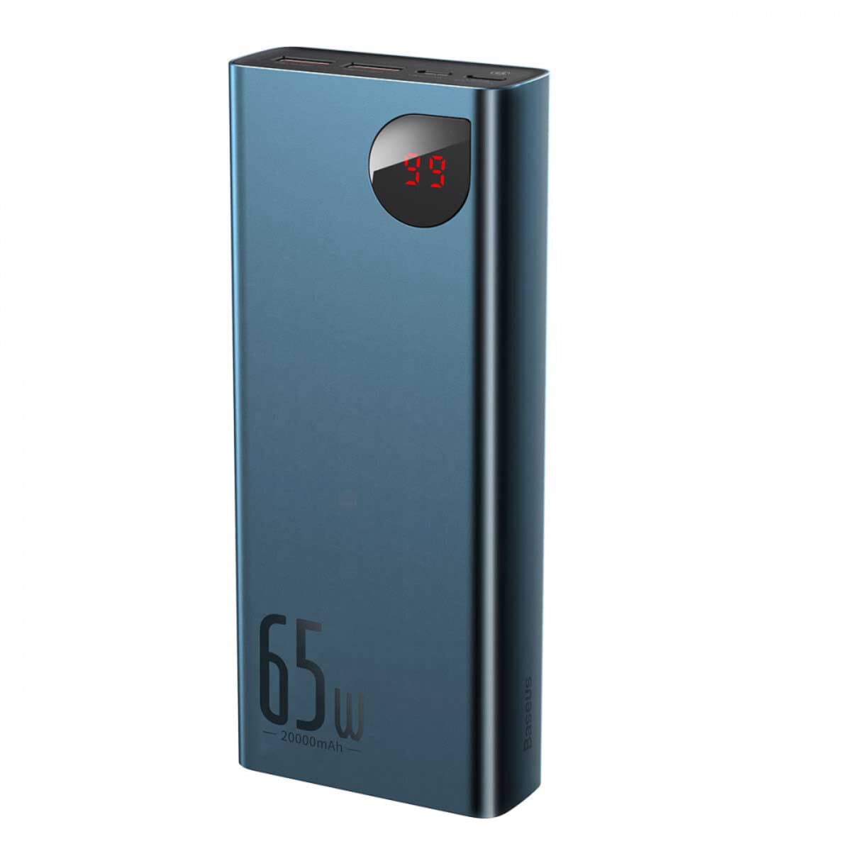 Powerbank павербанк УМБ Baseus Adaman Metal Digital Display Quick Charge 20000mAh 65W Li-pol Blue (PPIMDA-D03)