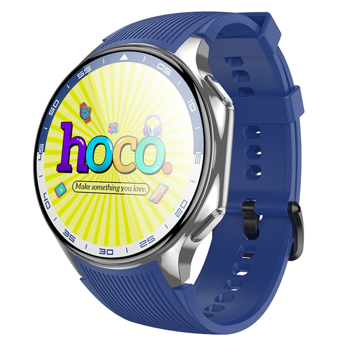 Смарт-часы HOCO Y24 AMOLED Smart sports watch call version 1.43" BT5.3 390mAh Silver
