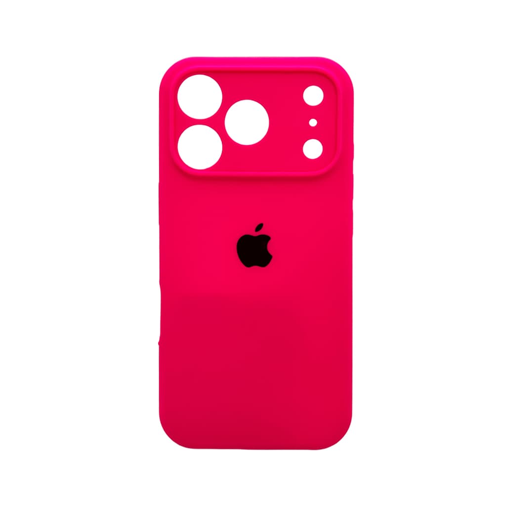 Защитный чехол-накладка Silicone Full Case AA Camera Protect для Apple iPhone 17 Pro Shiny Pink (FullAAi17P-23)