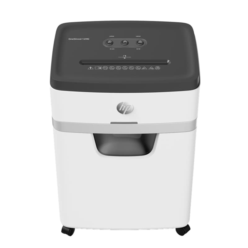 Знищувач документів шредер HP OneShred 12MC A4 80g х 12 аркушів 2*15 25л White (2806)