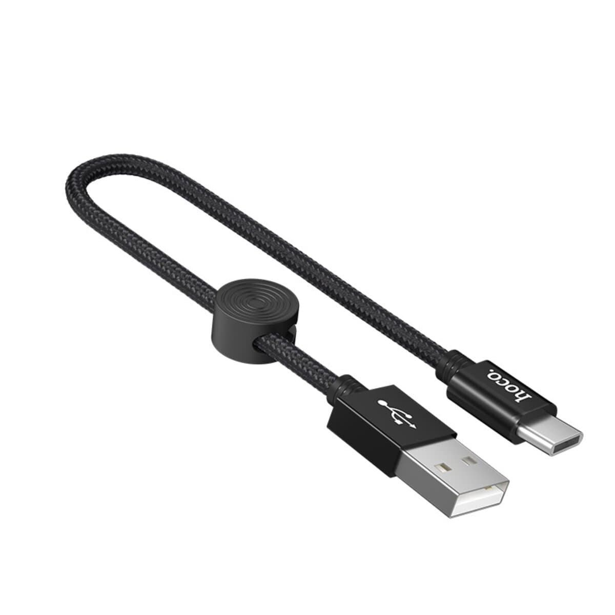 Кабель HOCO X35 USB to Type-C 3A 25см нейлон aluminum connectors Black