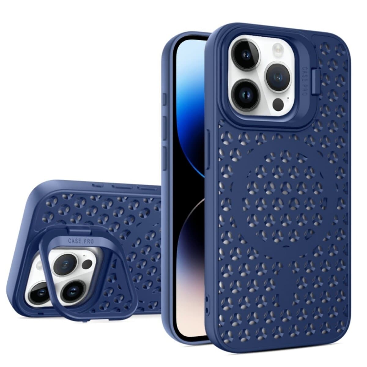 Защитный чехол-накладка Cosmic Grater Stand для Apple iPhone 14 Pro Max Blue (GRASTiP14PMBlue)