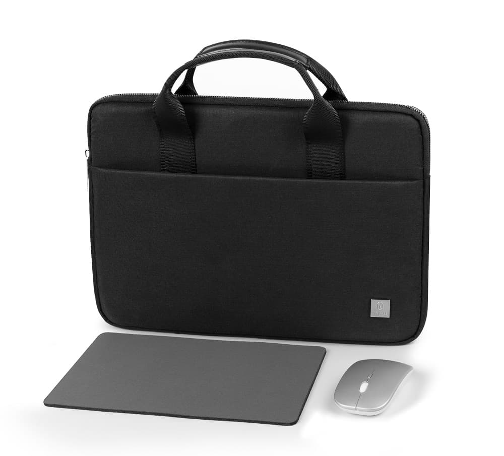 Сумка для ноутбука з килимком та мишкою WIWU 14" Genius Combo Set 3в1 350x250 Black