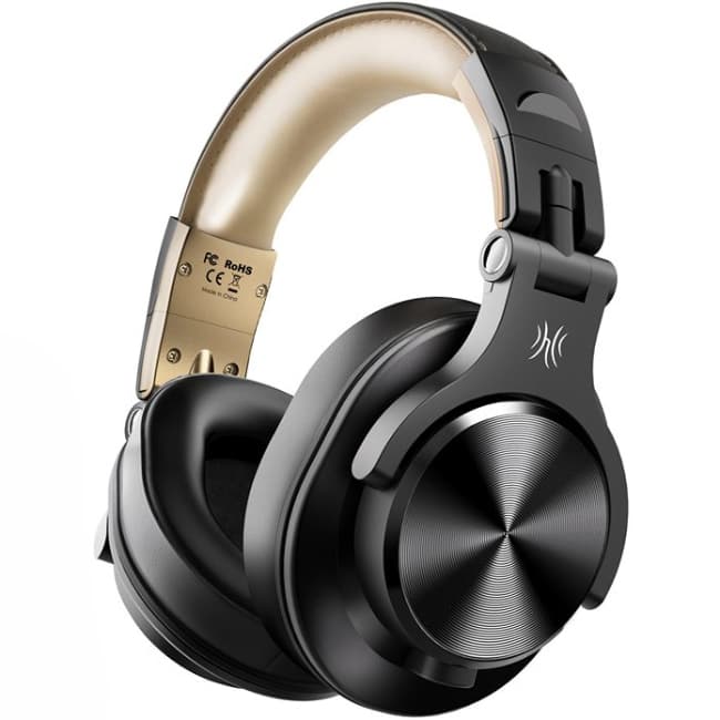Бездротові навушники OneOdio Fusion A70 Bluetooth+3.5мм/6.35мм 650mAh Black Gold (A70 Black Gold)