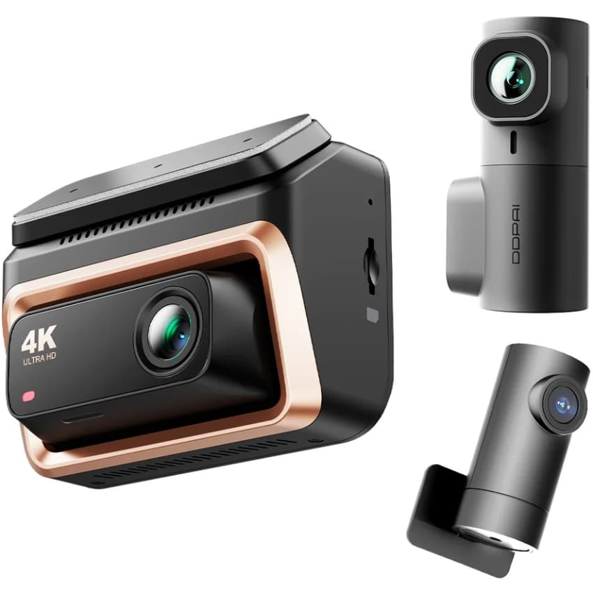 Автомобільний відеореєстратор DDPAI Dashcam Z60 Pro + камера заднього виду + камера салону 3840x2160 Black