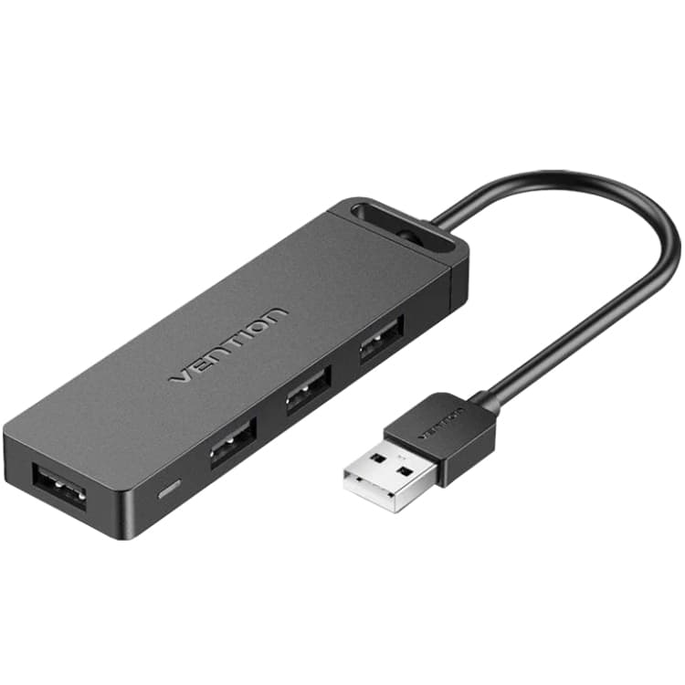 USB-хаб Vention USB 2.0 to 4xUSB 2.0 0.15м Black (CHMBB)