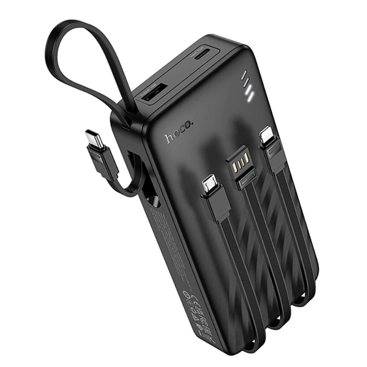 Powerbank павербанк УМБ Hoco J146A Night tide with 4 cables 20000mAh Black