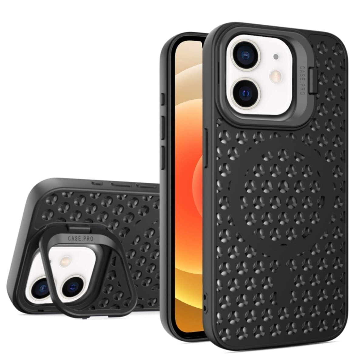 Защитный чехол-накладка Cosmic Grater Stand для Apple iPhone 12/12 Pro Black (GRASTiP12Black)