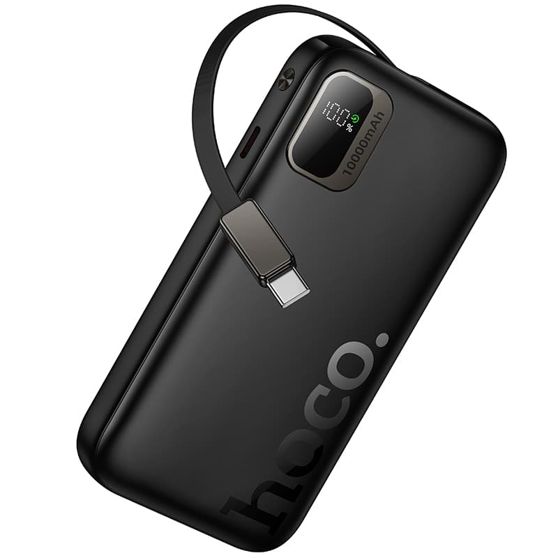 Powerbank павербанк УМБ HOCO Q51 Key PD20W with telescopic cable 10000mAh Black