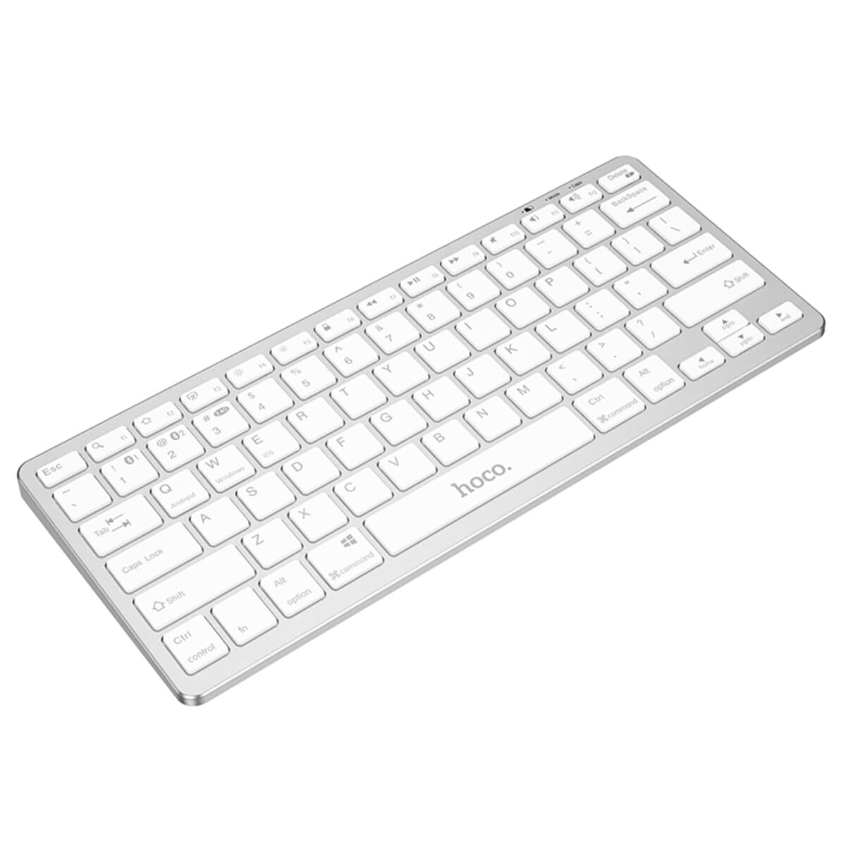 Бездротова клавіатура HOCO GM32 Wisdom wireless dual-mode keyboard Eng version BT5.0 180mAh Silver