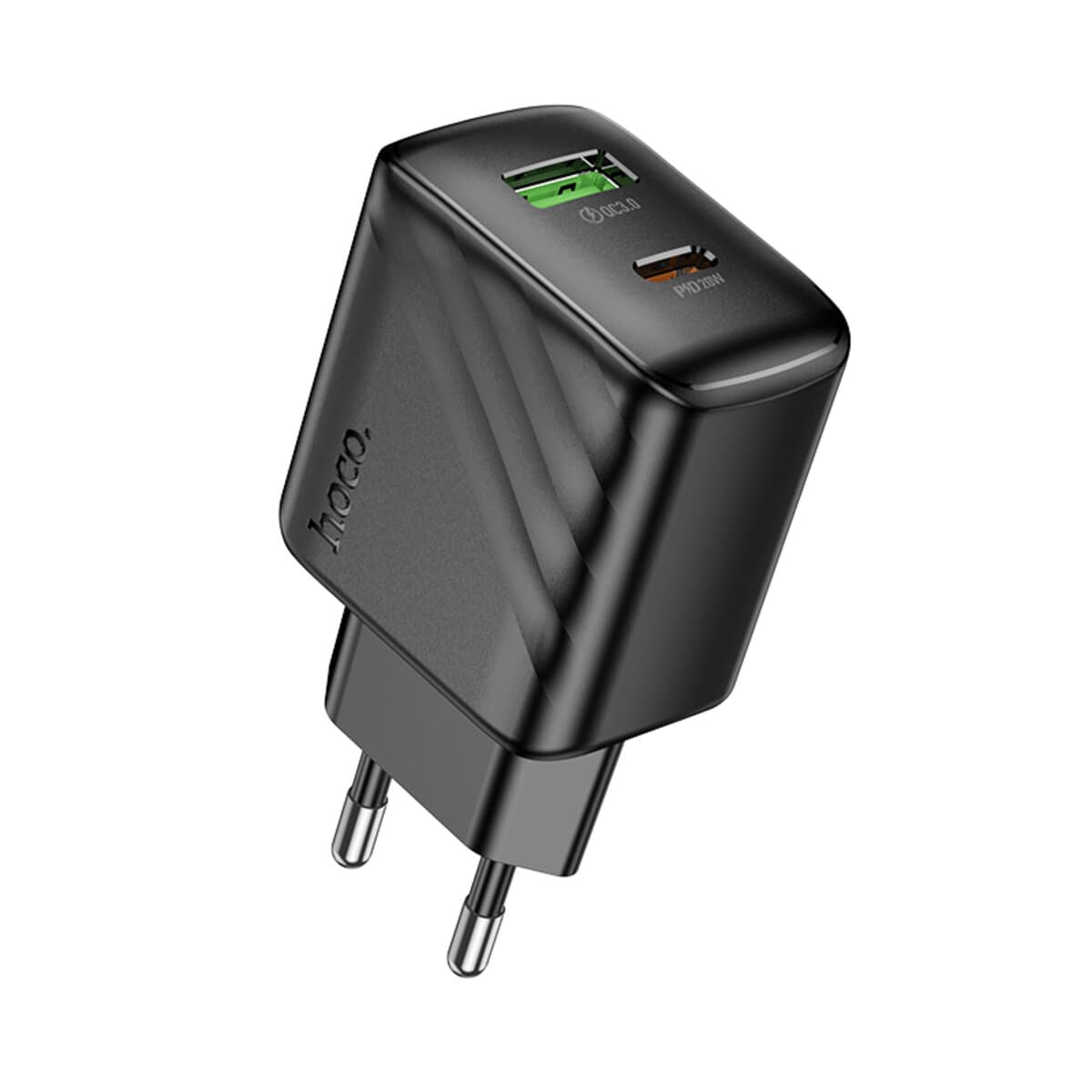 Зарядное устройство HOCO CS25A Rico PD20W+QC3.0 charger 1xUSB 1xType-C Black