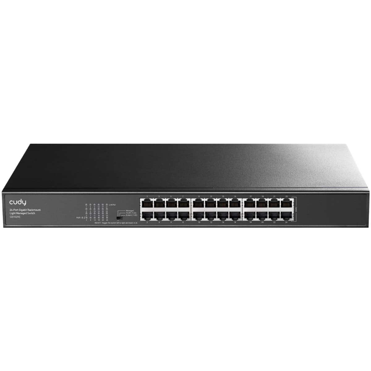 Комутатор Cudy GS1024E 24-Port Gigabit Easy-Managed Switch метал Black (GS1024E)