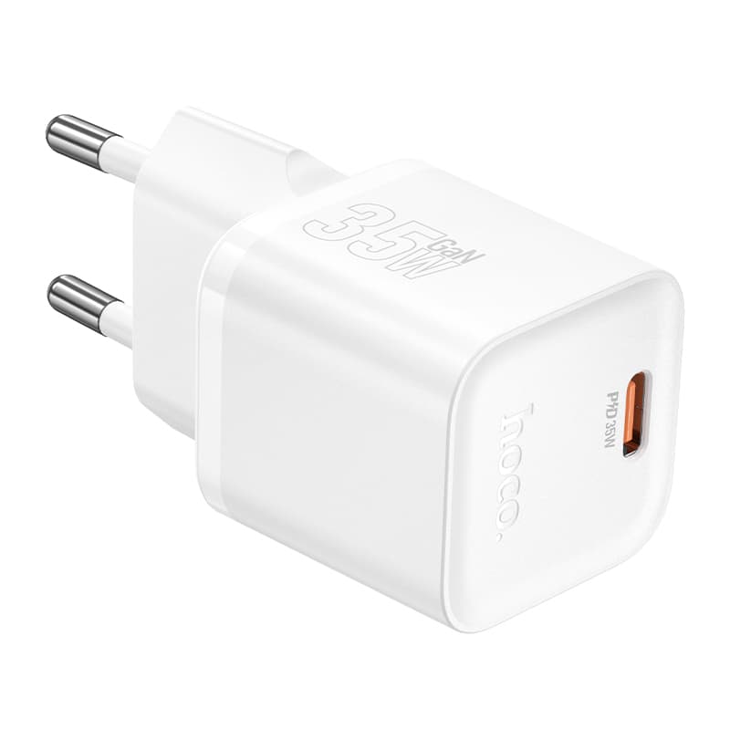 Зарядний пристрій HOCO N66 Ingenious single port 1xType-C PD35W charger White