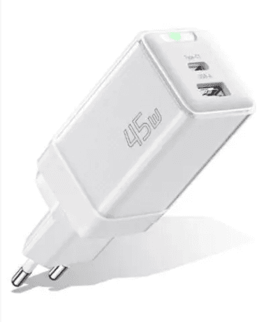 Мережевий зарядний пристрій Essager Zhiqi 45W GaN Travel Charger A+C EU white (ECTCA-ZQB02-Z) (ECTCA-ZQB02-Z)