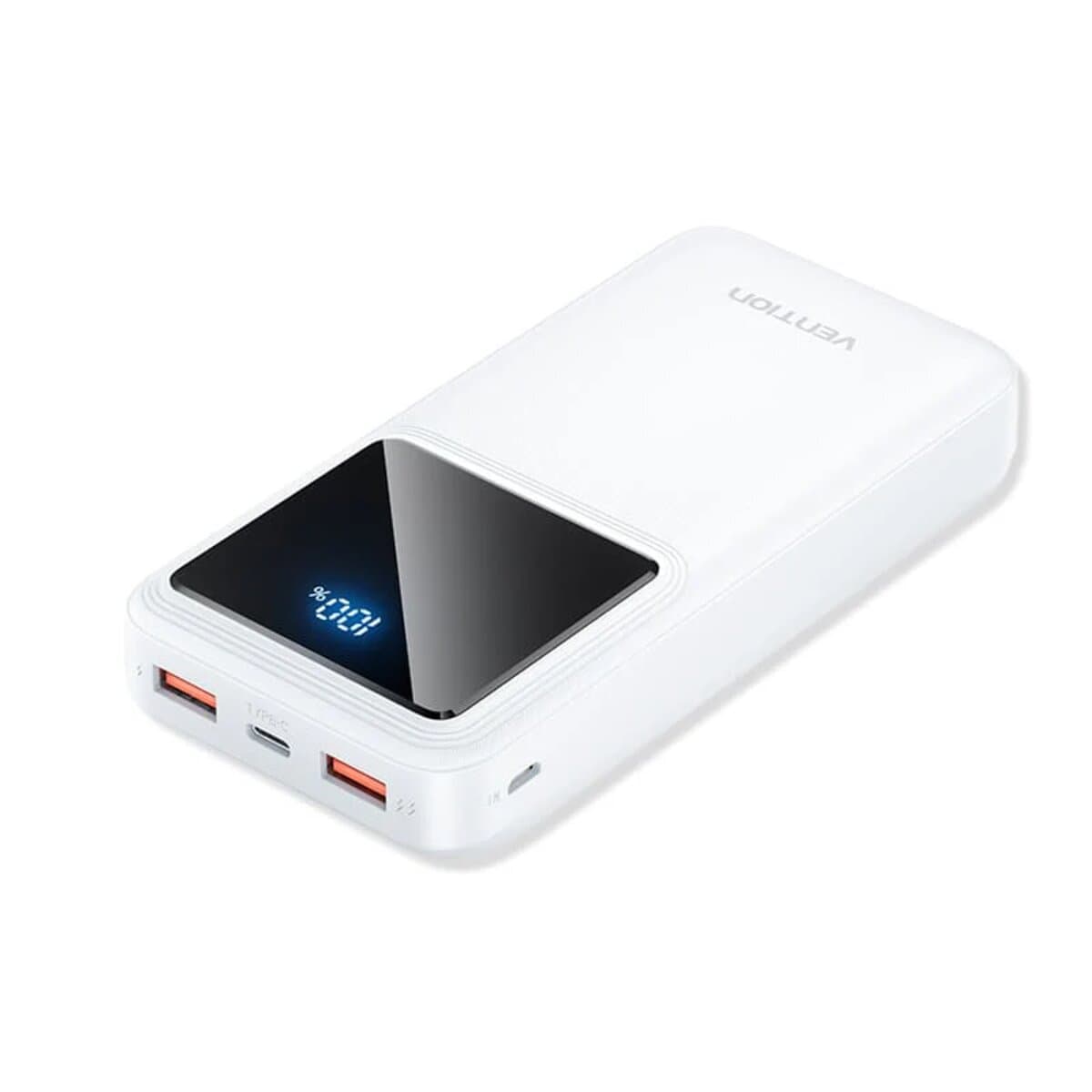Powerbank павербанк УМБ Vention 20000mAh Micro-USB+Type-C+2xUSB 22.5W LED Display Type White (FHLW0)