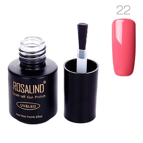 Гель-лак для нігтів манікюру Rosalind 7мл шелак для UV LED 22 Pink (312629)