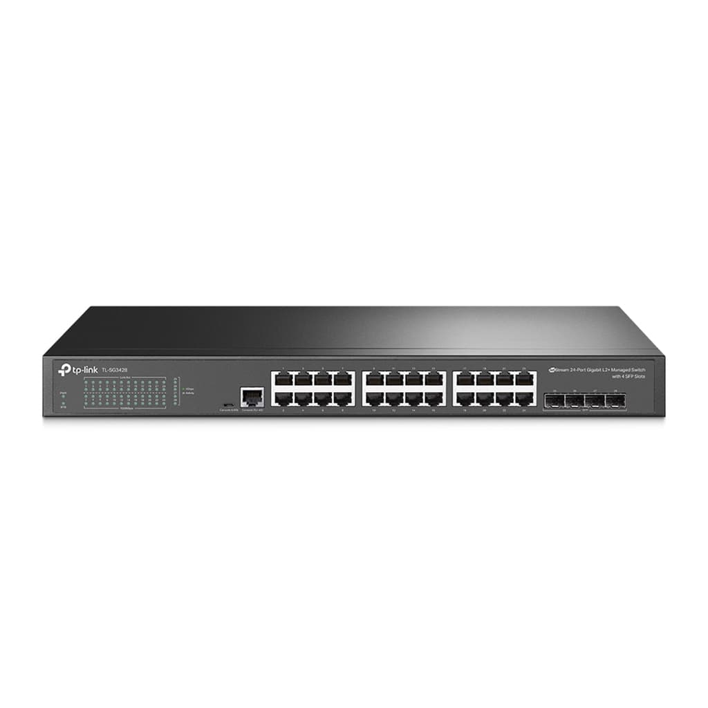 Комутатор TP-Link TL-SG3428 24 портів xGE 4xGE SFP L2 JetStream 19" 1U Метал Black