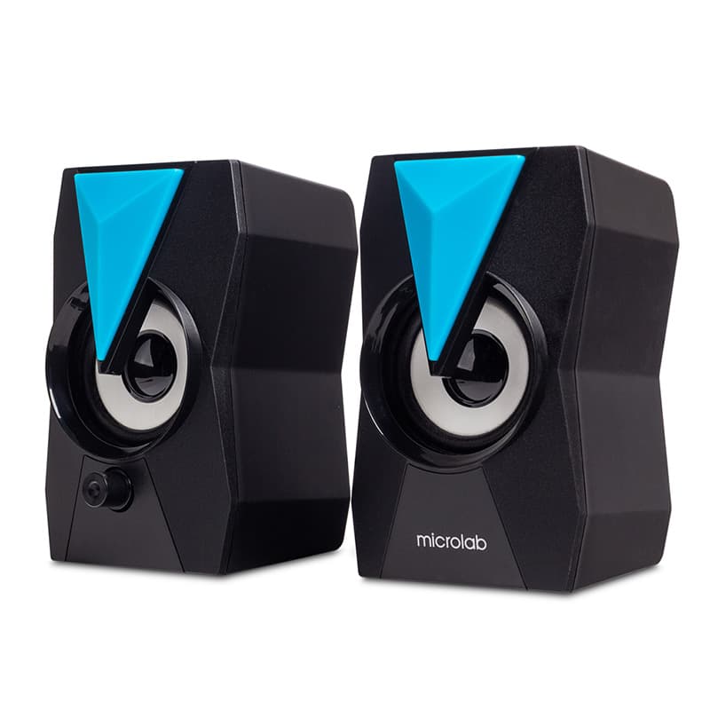 Комп'ютерні колонки 2.0 Microlab B-22 6Вт RGB Led USB Black-Blue