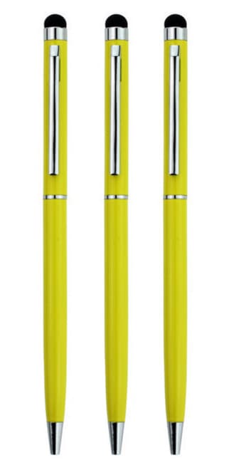 Стилус с шариковой ручкой S0536 для емкостных экранов комплект 3 шт Yellow