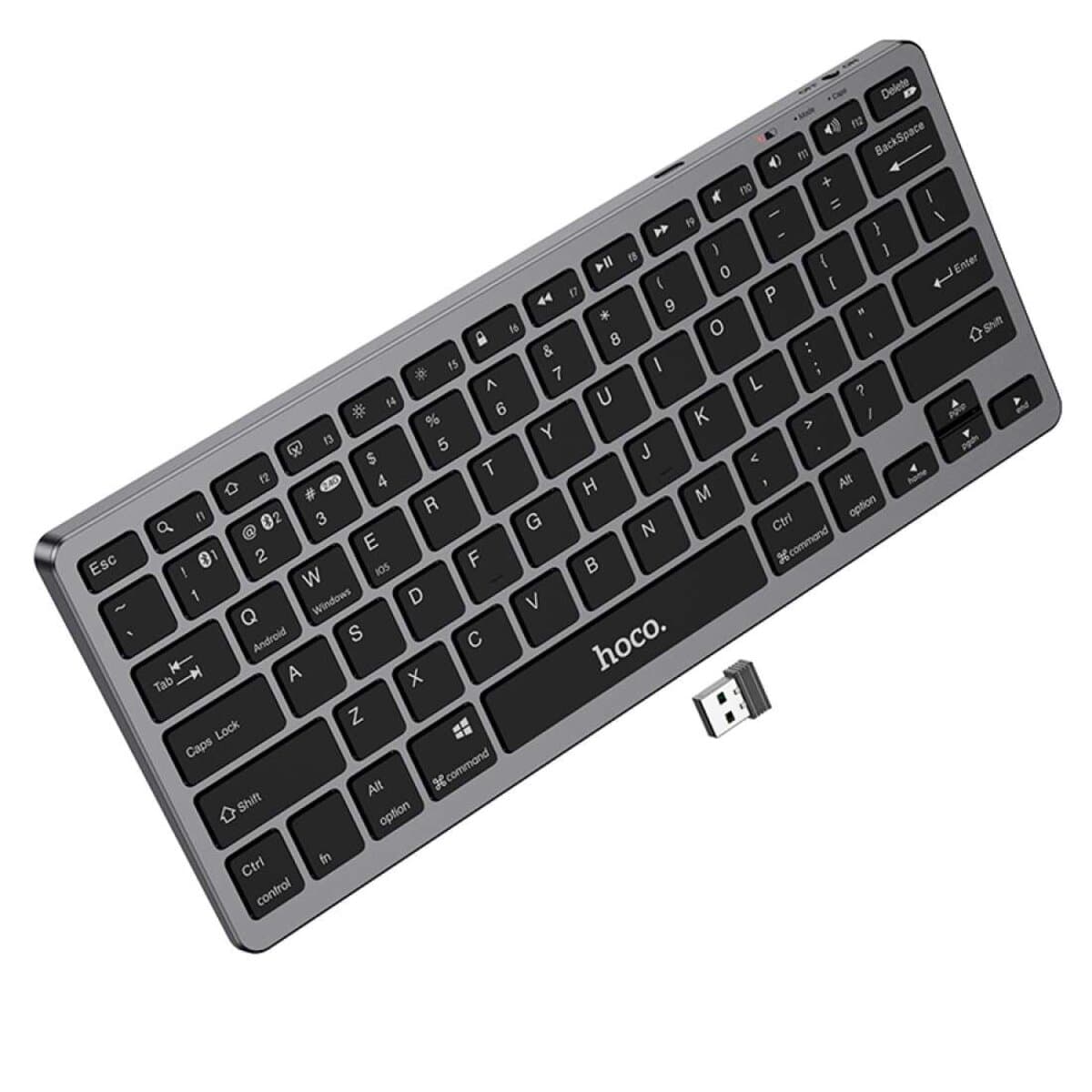 Бездротова клавіатура HOCO GM32 Wisdom wireless dual-mode keyboard english version BT5.0 180mAh Black