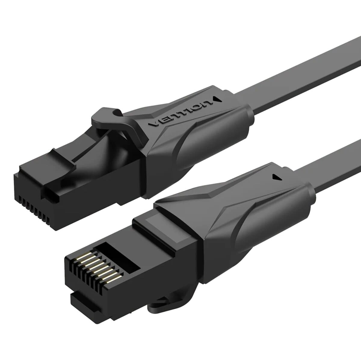 Патч-корд Vention Flat Cat.6 UTP Patch Cable 0.75m Black (IBABE)