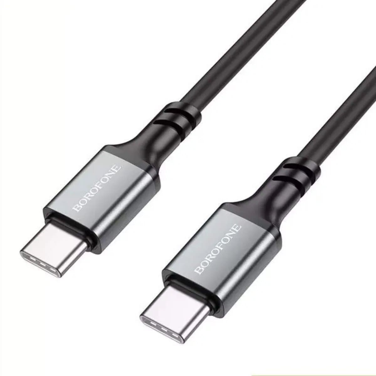 Кабель BOROFONE BX83 Type-C to Type-C Famous 60W silicone charging data cable 3A 1m Black