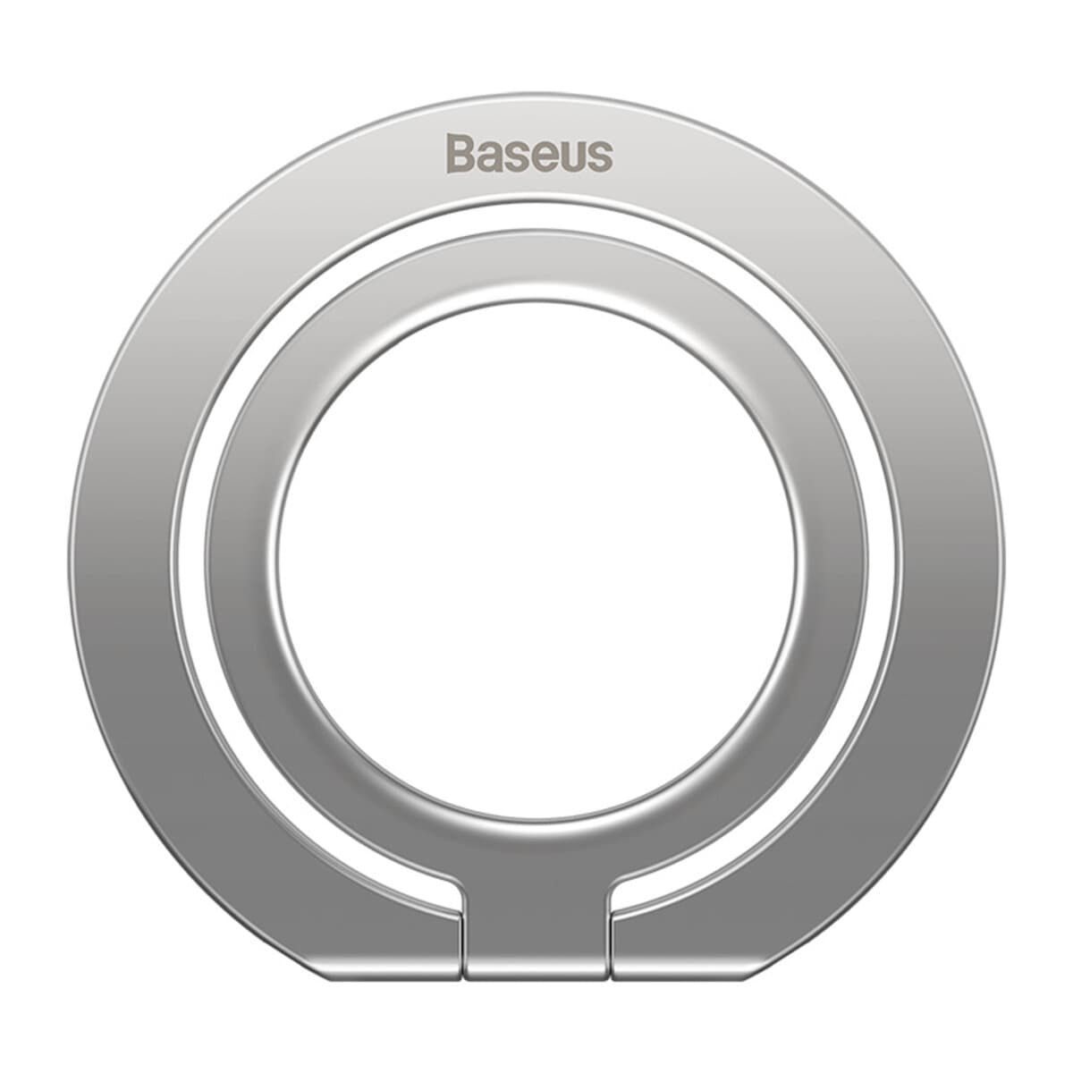 Кольцо держатель для телефона Baseus Halo Series Foldable Metal Ring Stand Single-ring Silver (SUCH000012)