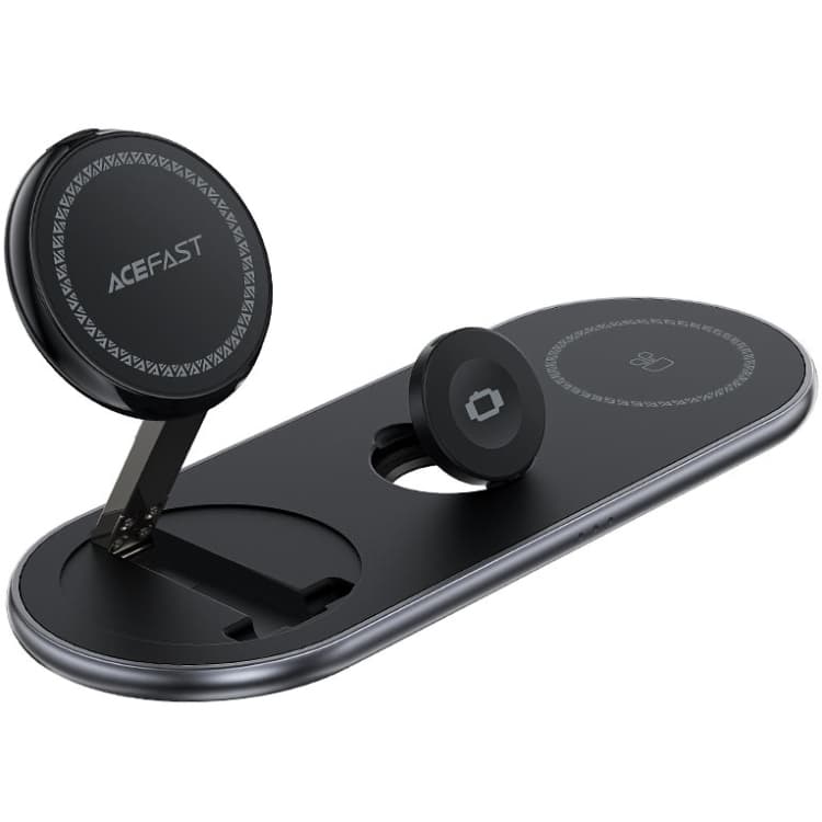 Бездротовий зарядний пристрій Acefast E19 Qi2 Wireless QI 3in1 15W Black