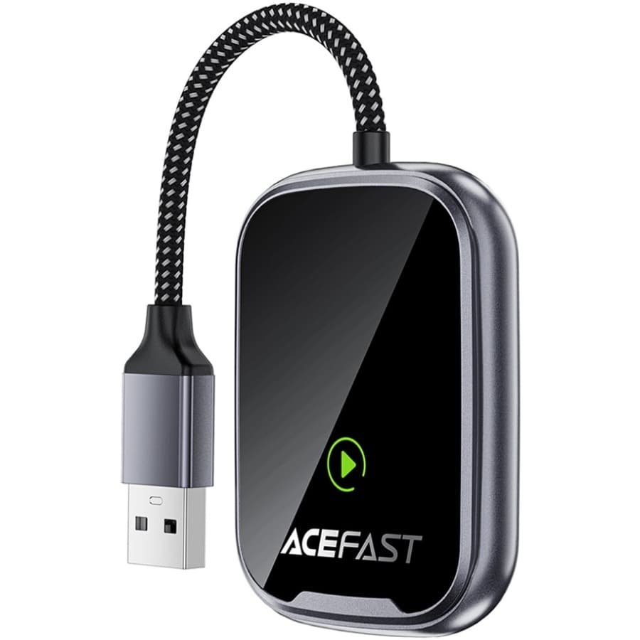 Бездротовий адаптер CarPlay/Android Acefast QC1 AUTO wireless for car USB/Type-C Black