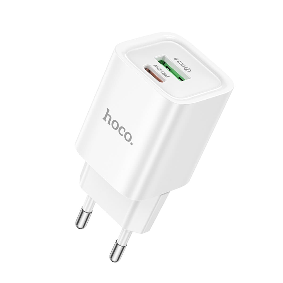 Зарядний пристрій HOCO C149A Charm PD30W+QC3.0 charger EU White