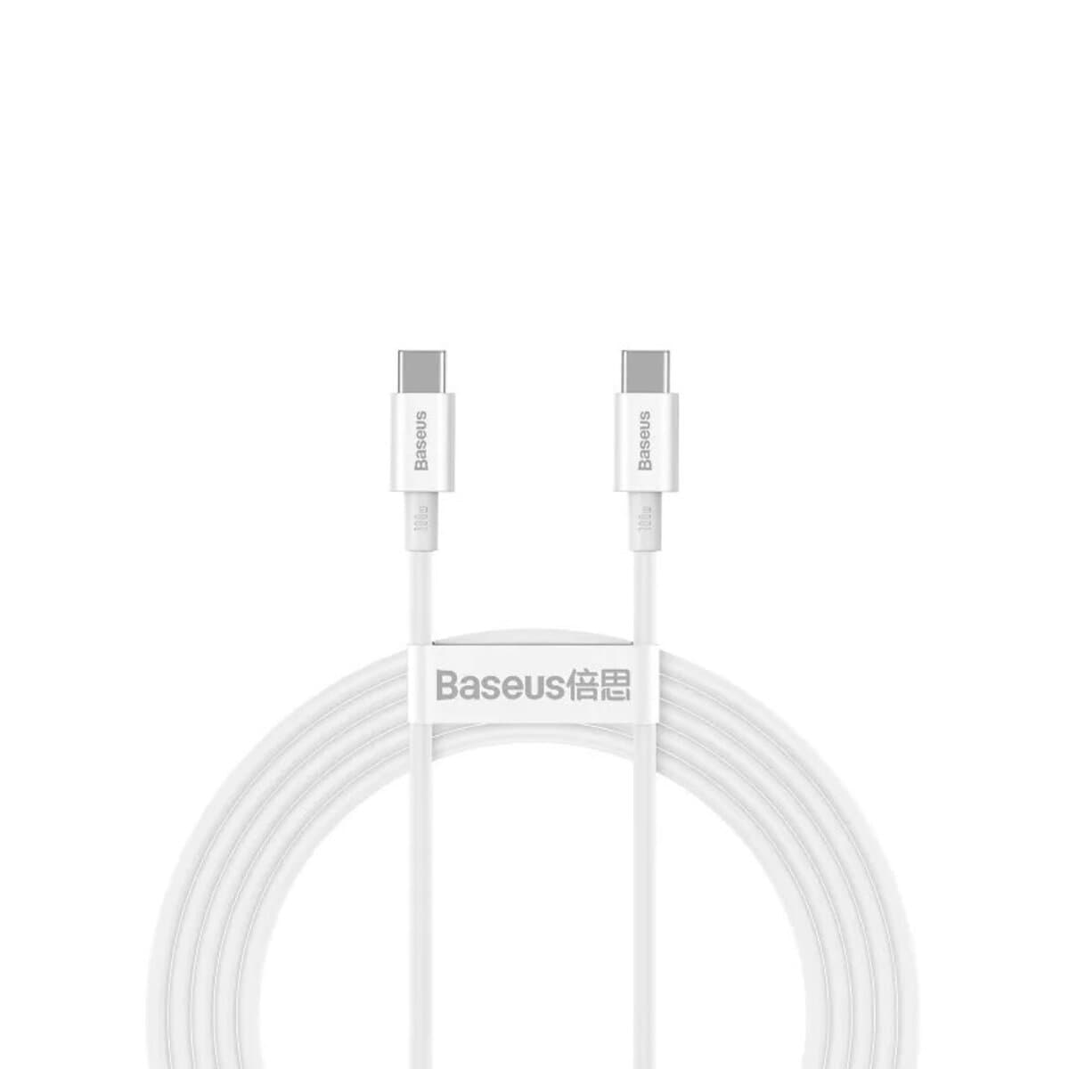 Кабель Baseus Superior Series Fast Charging Data Cable Type-C to Type-C 100W 1m White (CATYS-B02)