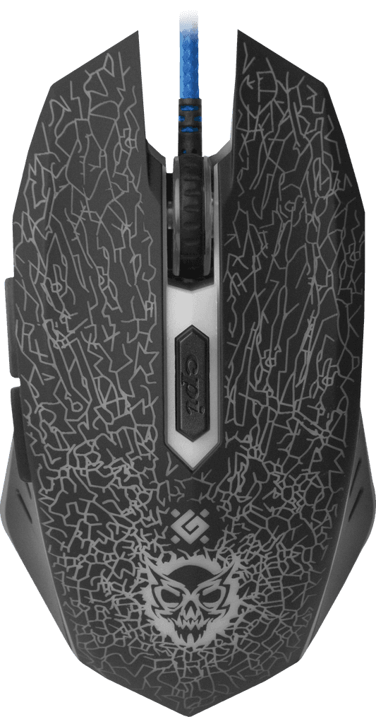 Игровая проводная мышка Defender Shock GM-110L USB 6кн 3200 dpi с ковриком RGB Black (52110)