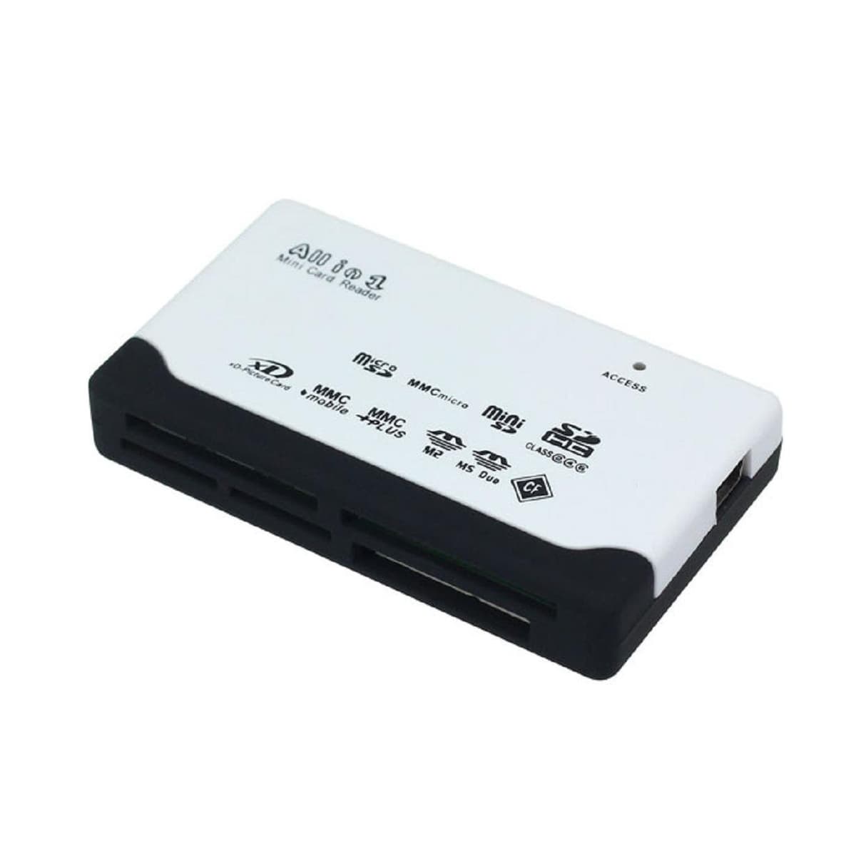 Кардридер USB Mini/MicroSD SD MMC xD M2 MS Duo CF White-Black (286092)