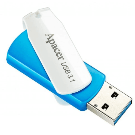 Флеш пам'ять флешка Apacer AH357 32GB USB 3.1 Blue-White (AP32GAH357U-1)