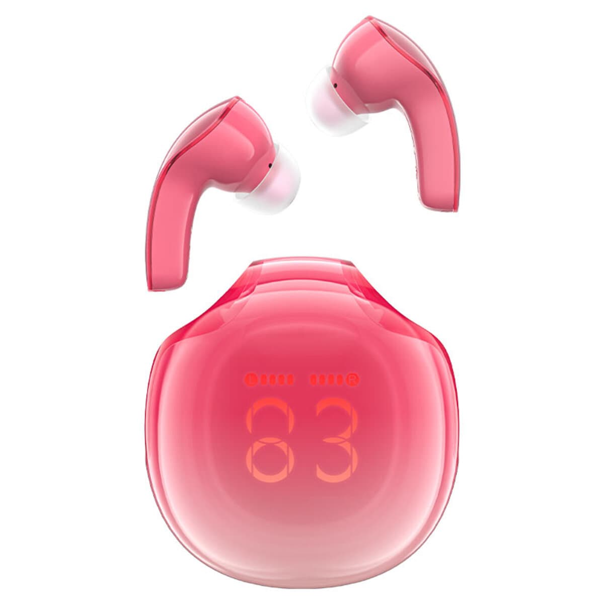 Бездротові навушники ACEFAST T9 Crystal Air BT5.3 earbuds 480mAh IPX4 Pomelo Red