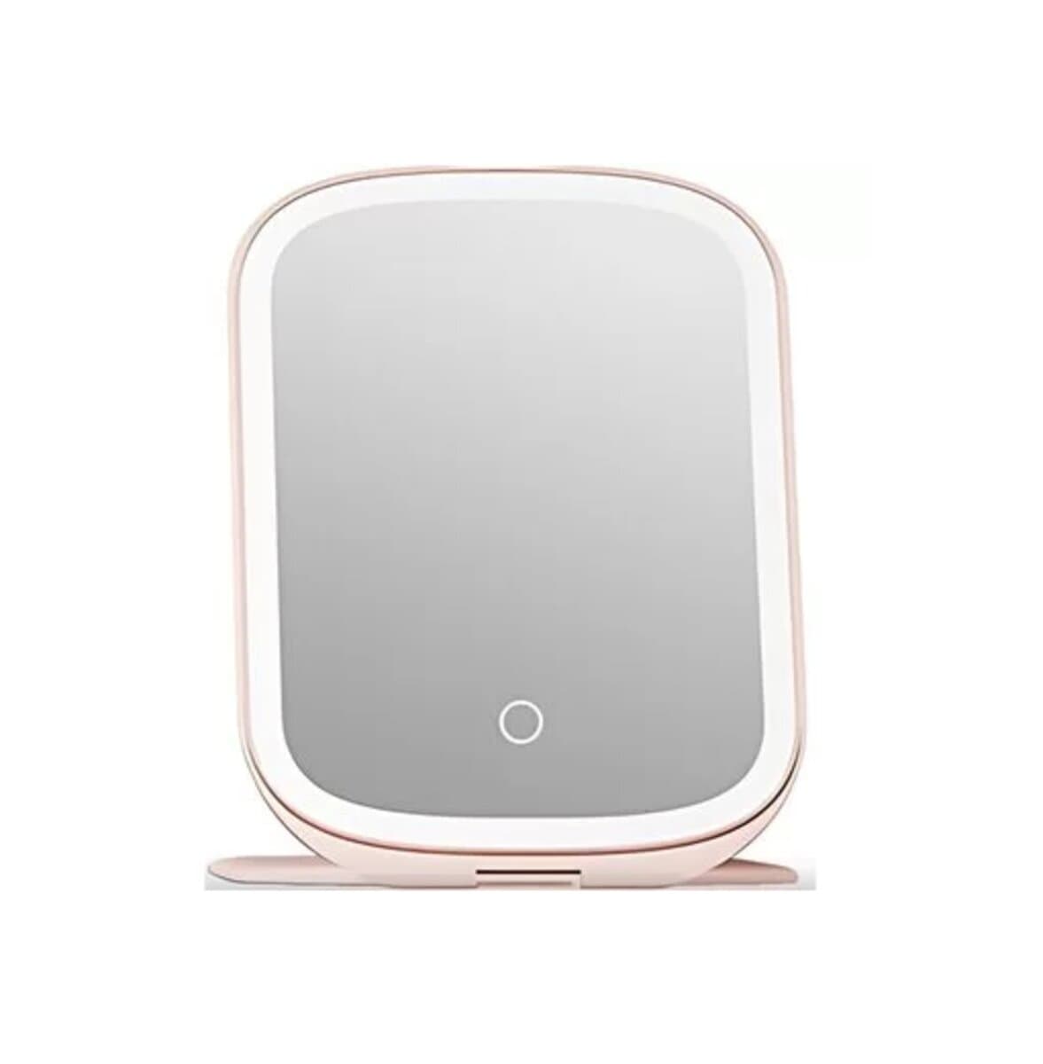 Настільне дзеркало для макіяжу з підсвічуванням DOCO makeup mirror portable foldable 1000mAh LED Pink (FM001P)