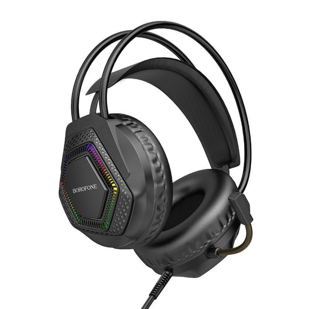 Дротові ігрові навушники з мікрофоном BOROFONE BO105 Thunder gaming headphones 3.5 мм USB Black (BO105B)