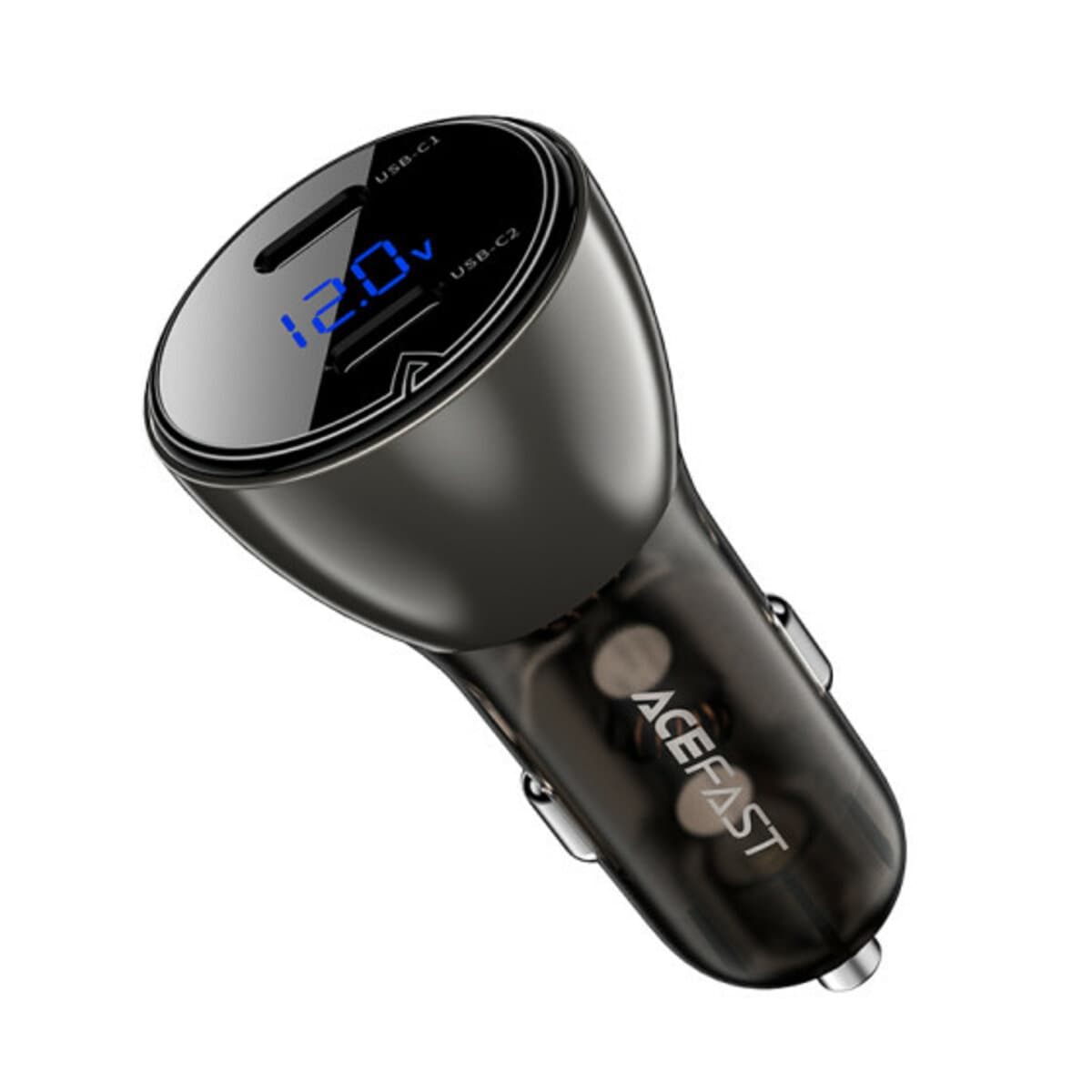 Автомобільний зарядний пристрій ACEFAST B10 metal car charger 60W USB-C + USB-C Black (AFB10)