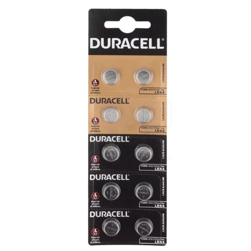 Батарейка таблетка Duracell LR44/A76 1.5V 10шт
