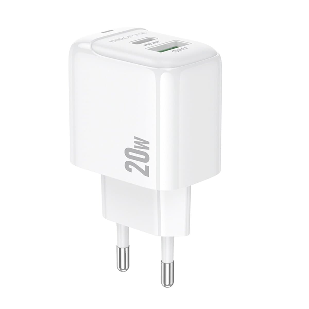 Зарядное устройство BOROFONE BAS44A Potential PD20W+QC3.0 charger EU 5V 3А White