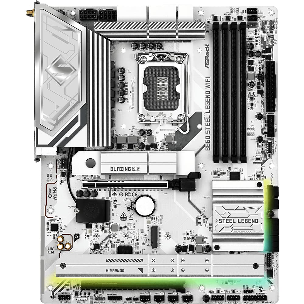 Материнська плата AsRock B860 Steel Legend WiFi 1851/B860 4*DDR5 2*PCIex16 HDMI/DP/TB4 4xSATA 4xM.2 2.5Glan (B860 Steel Legend WiFi)