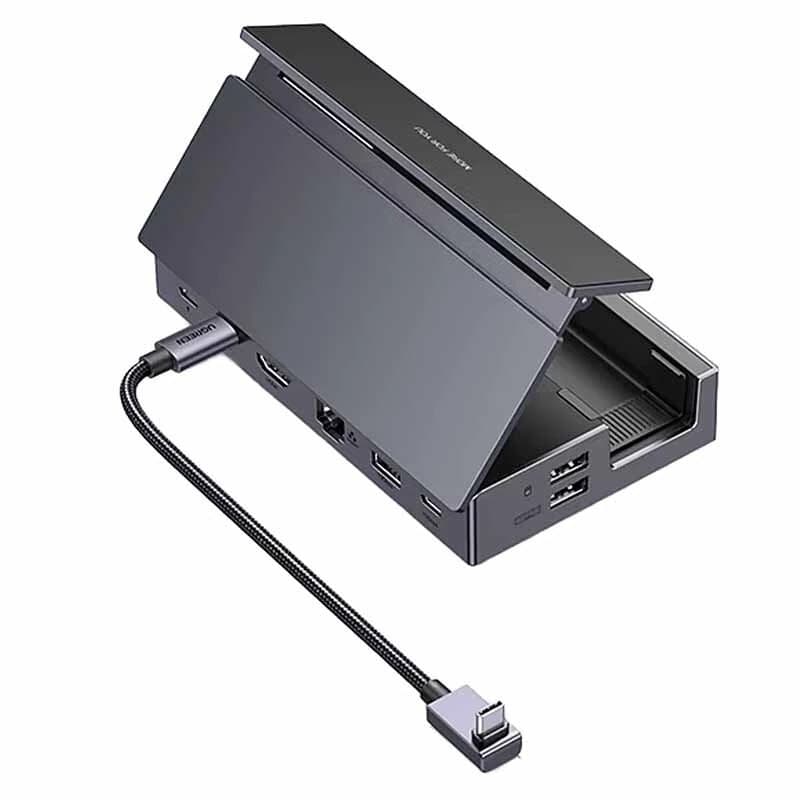 Док-станція для SteamDeck UGREEN CM800 9in1 Type-C to 1×DP 1×Type-C 3xUSB 1xRJ45 1xSD Card Slot 1xTF Card Slot Space Grey (UGR-55733)