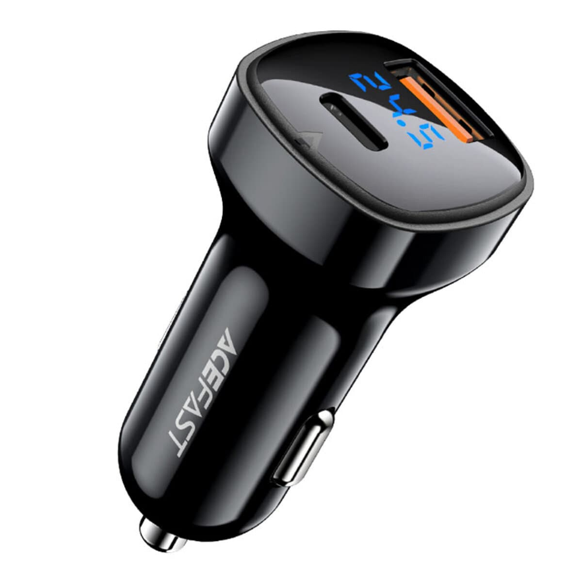 Автомобільний зарядний пристрій ACEFAST B4 digital display 66W 1xType-C 1xUSB dual port car charger (AFB4B)